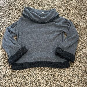 mts Charcoal and Gray Cowl Neck Sweater